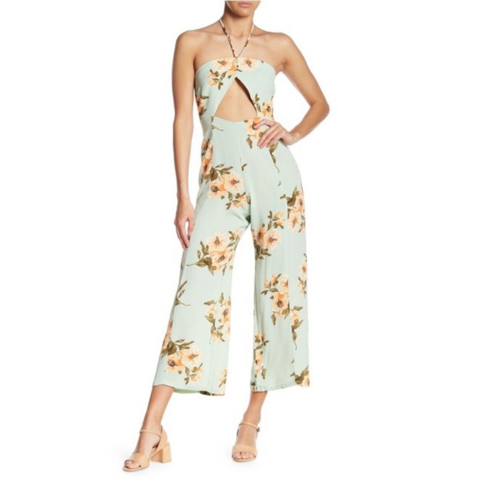 NEW FLYNN SKYE Jordyn Jumpsuit in Mint Gatherings Size Small Boho Feminine